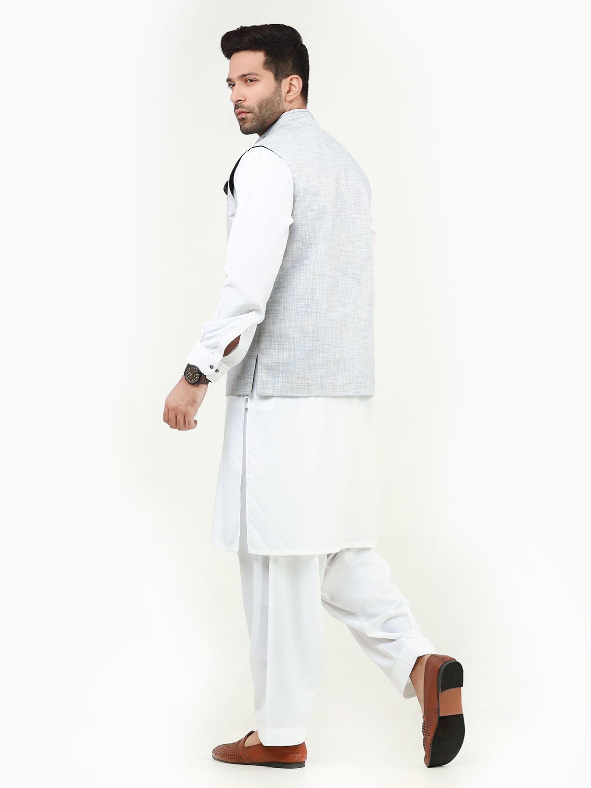 Edenrobe - Men's Light Grey Waist Coat - EMTWC22-35795