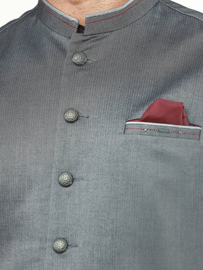 Edenrobe - Men's Grey Waist Coat - EMTWC22-35796