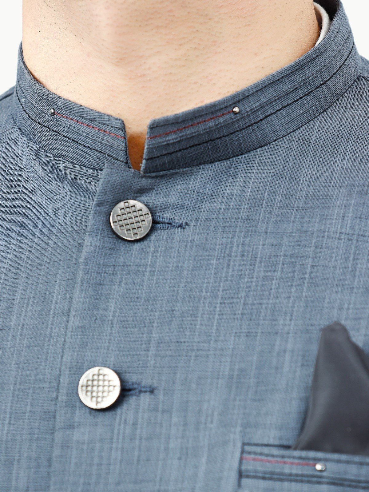 Edenrobe - Men's Steel Blue Waist Coat - EMTWC22-35797