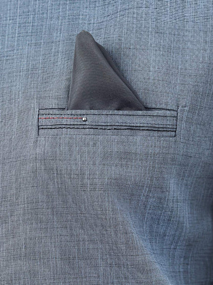 Edenrobe - Men's Steel Blue Waist Coat - EMTWC22-35797