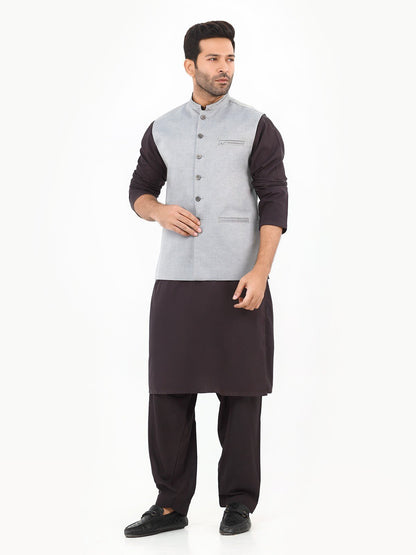 Edenrobe - Men's Grey Waist Coat - EMTWC22-35798