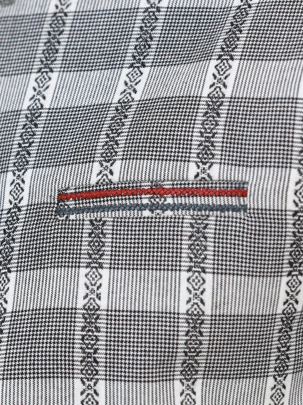 Edenrobe - Men's Black & White Waist Coat - EMTWC22-35803