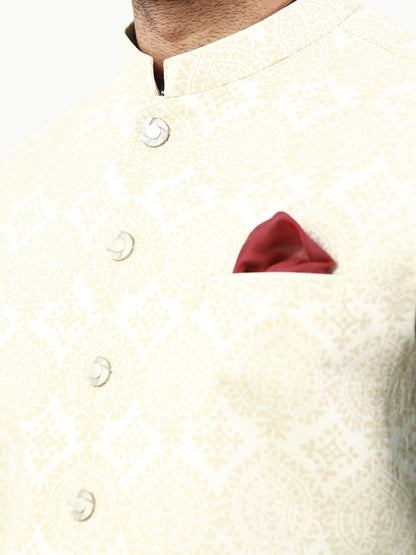 Edenrobe - Men's Cream Waist Coat - EMTWC22-35804