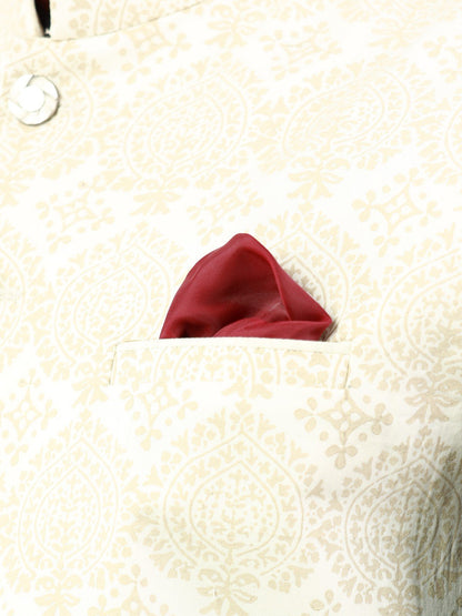 Edenrobe - Men's Cream Waist Coat - EMTWC22-35804