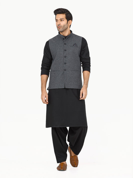 Edenrobe - Men's Dark Grey Waist Coat - EMTWC22-35820