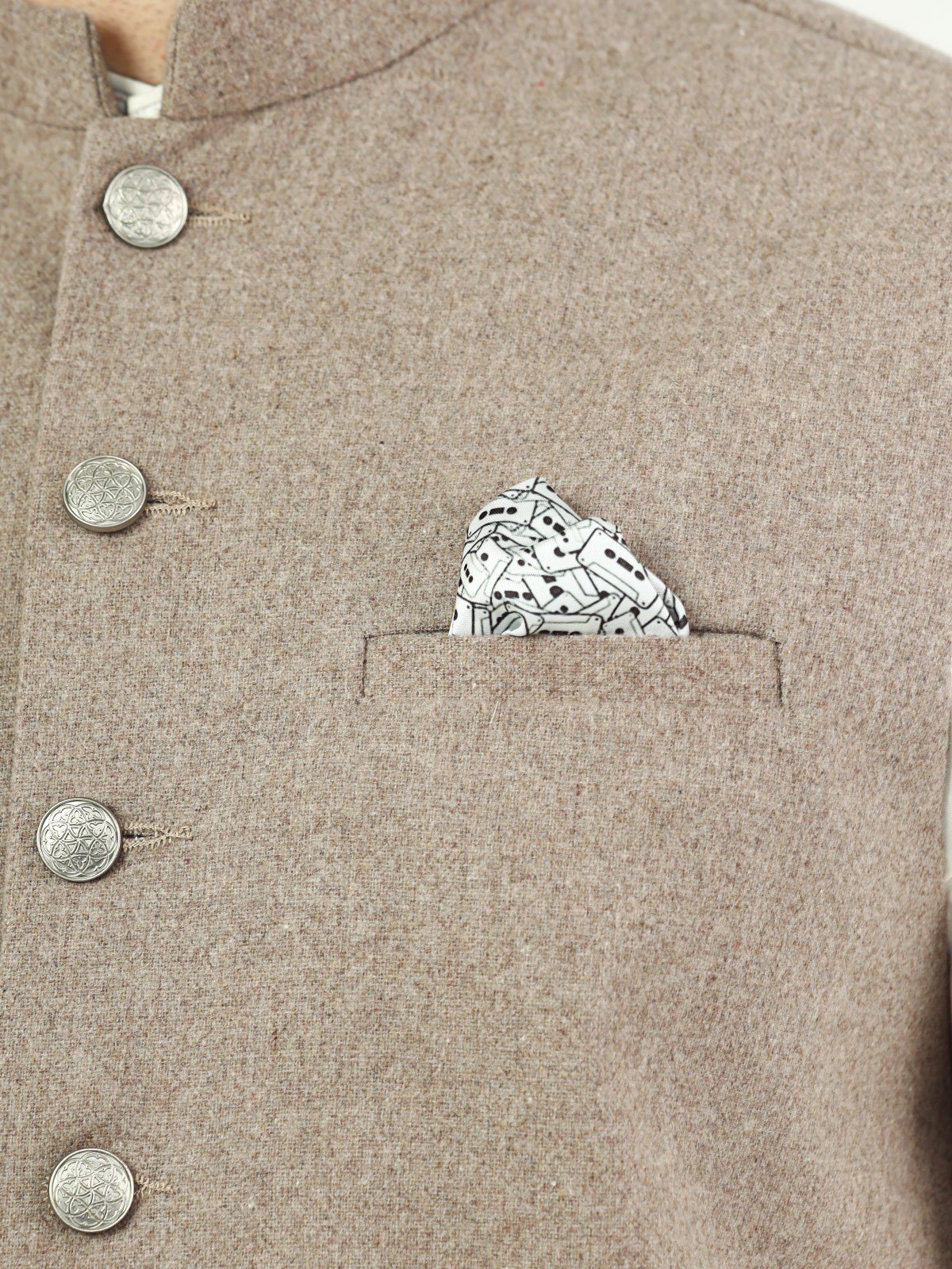 Edenrobe - Men's Light Brown Waist Coat - EMTWC22-35822