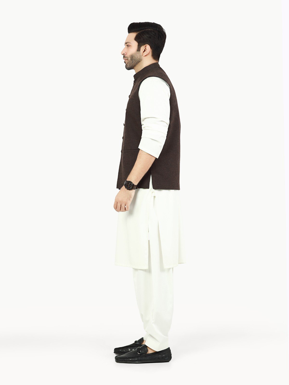 Edenrobe - Men's Chocolate Brown Waist Coat - EMTWC22-35823