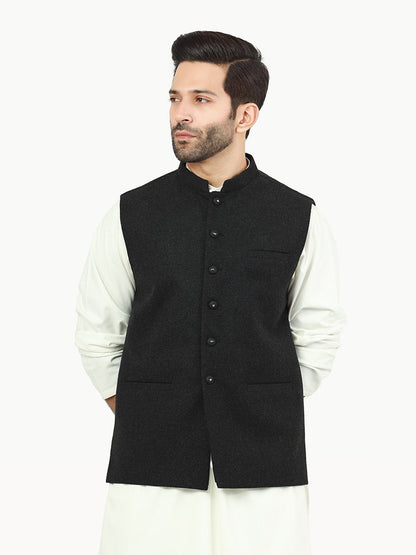 Edenrobe - Men's Charcoal Waist Coat - EMTWC22-35824