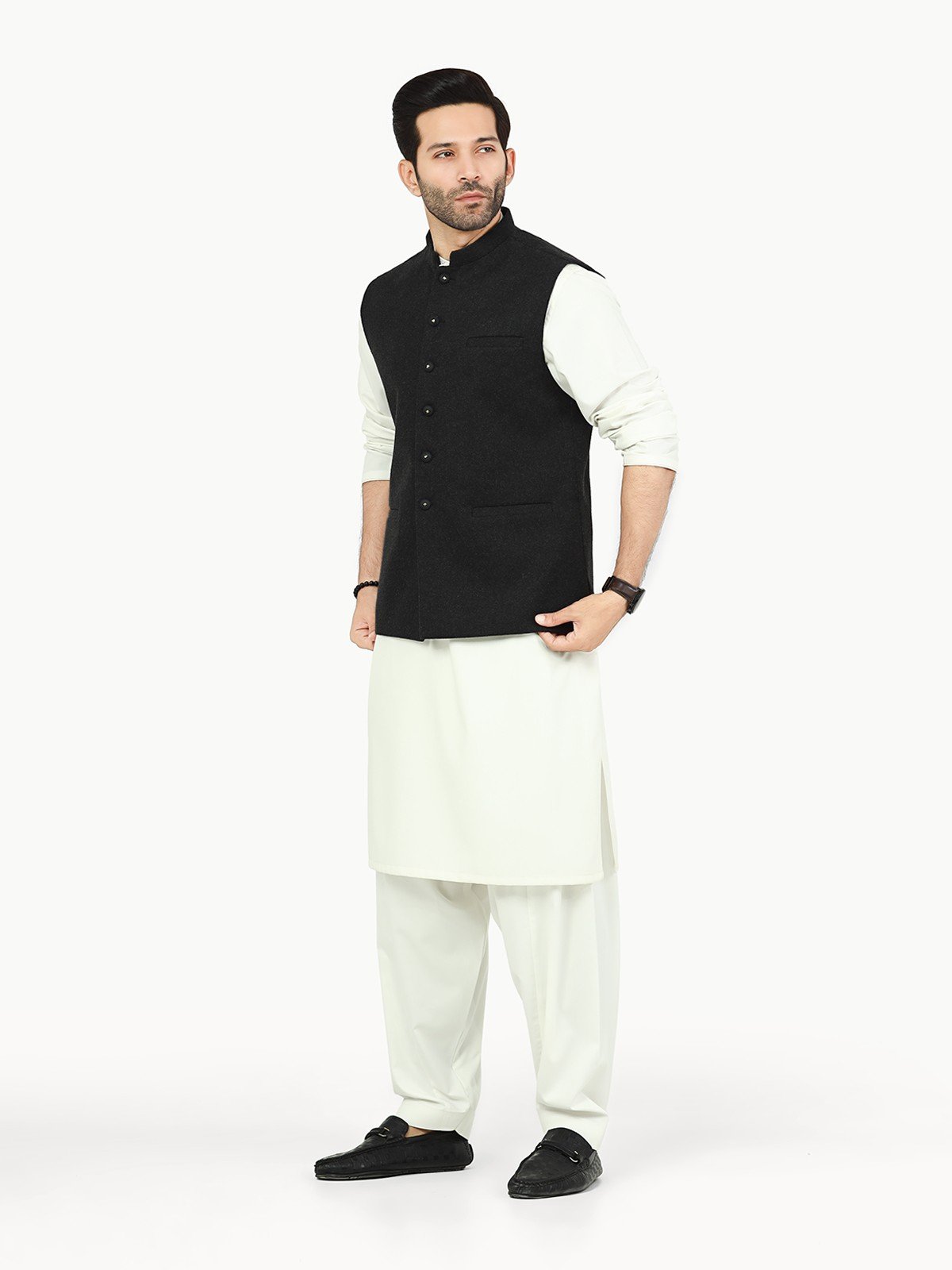 Edenrobe - Men's Charcoal Waist Coat - EMTWC22-35824