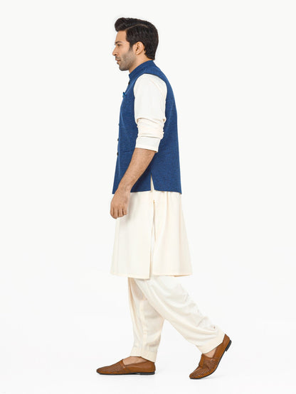 Edenrobe - Men's Blue Waist Coat - EMTWC22-35826