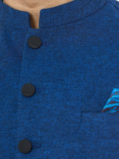 Edenrobe - Men's Blue Waist Coat - EMTWC22-35826