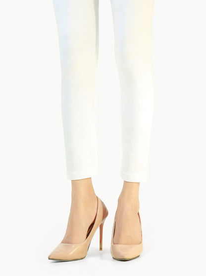 Edenrobe - Women's White Basic Tights - EWBT22-76400