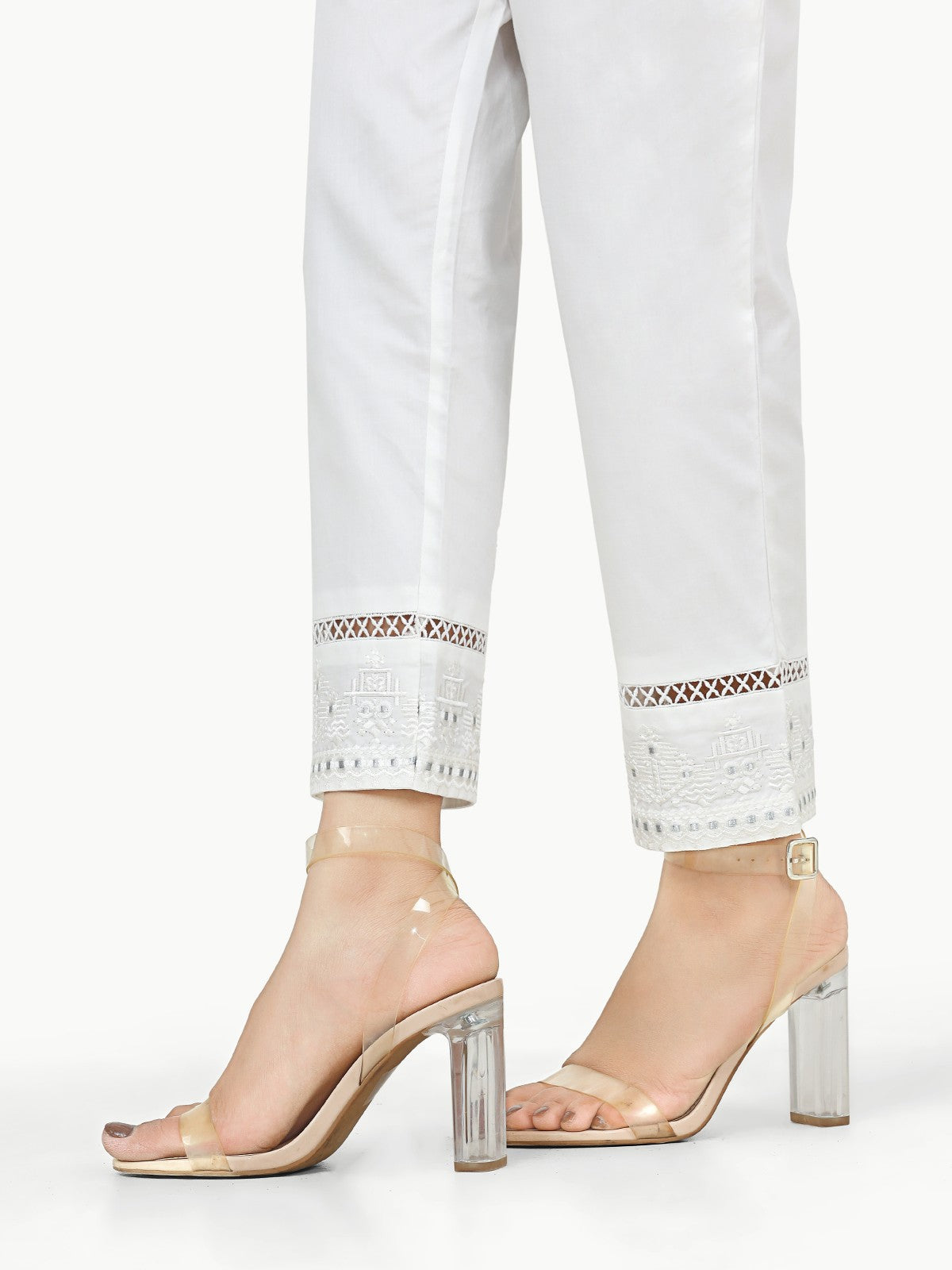 Edenrobe - Women's White Trouser - EWBE22-76325