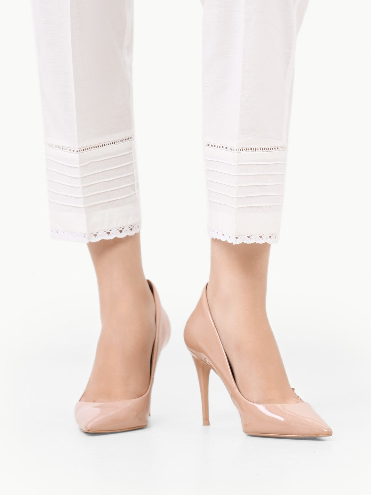 Edenrobe - Women's Off White Trouser - EWBP22-76382