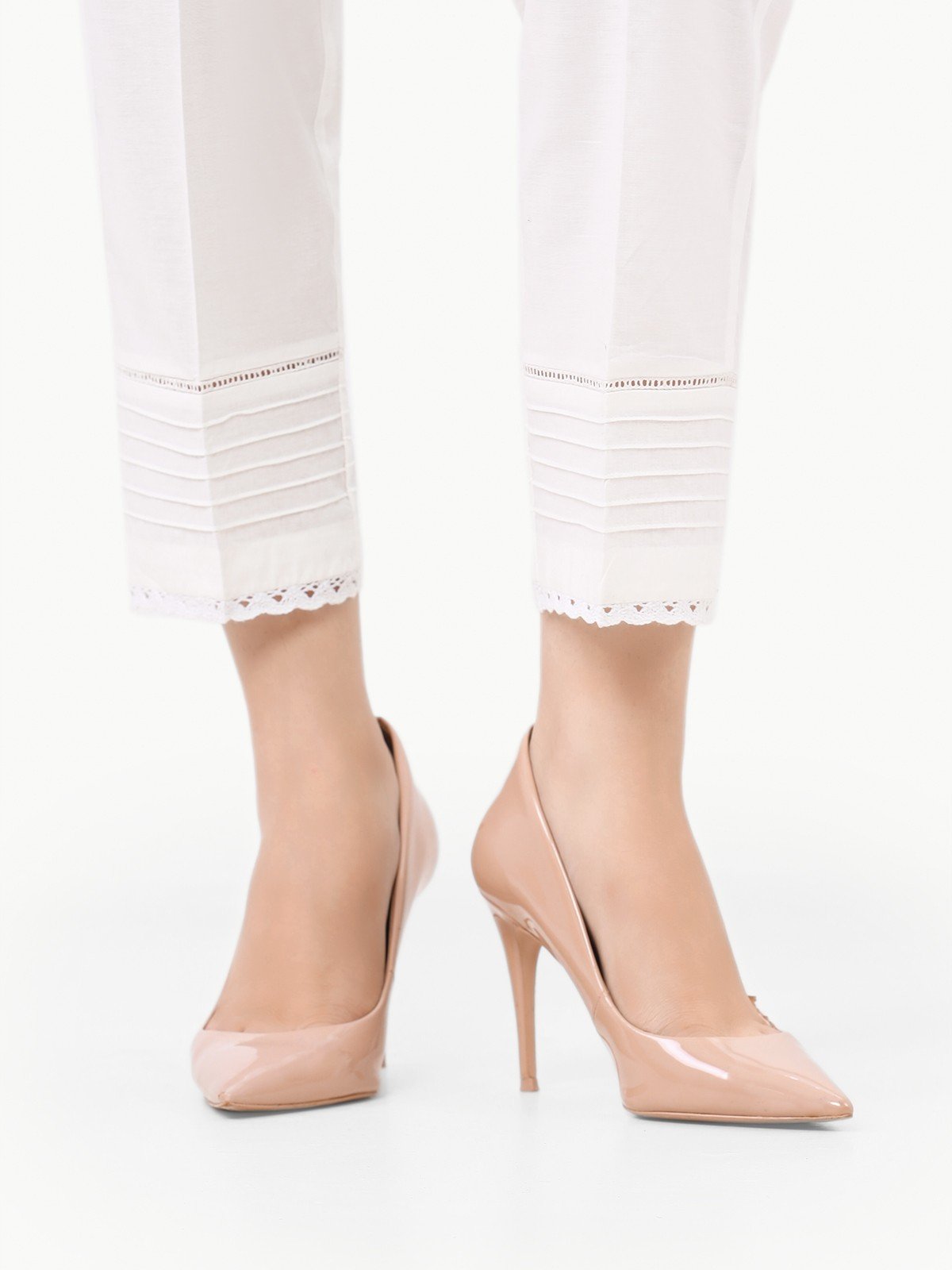 Edenrobe - Women's Off White Trouser - EWBP22-76382