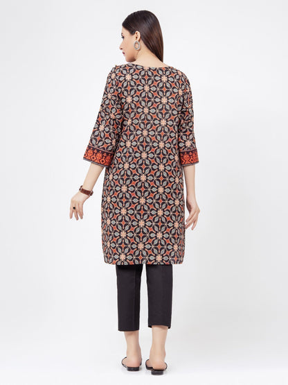 Edenrobe - Pret 1Pc Printed Khaddar Shirt - EWTKA21-67770