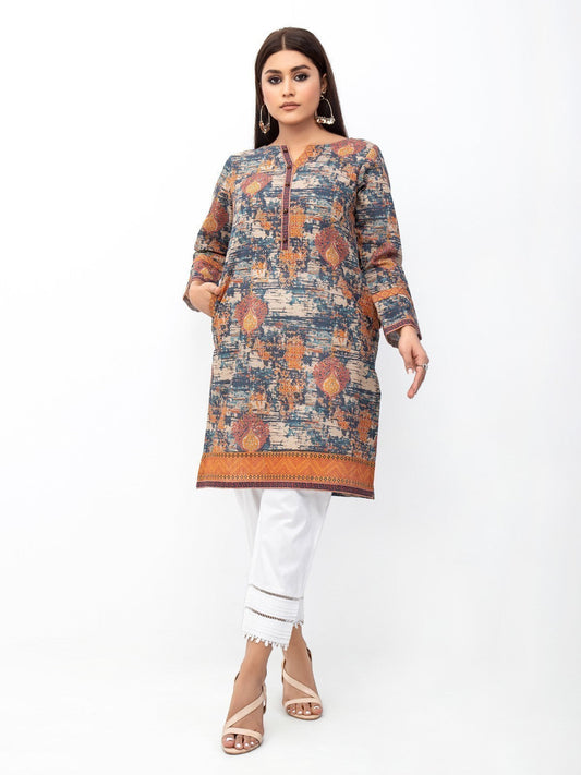 Edenrobe - Pret 1Pc Printed Khaddar Shirt - EWTKA21-67982