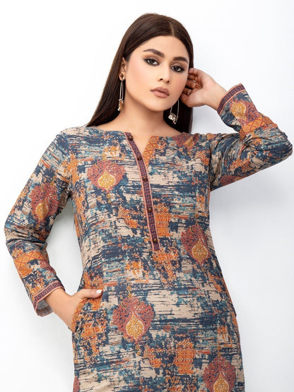 Edenrobe - Pret 1Pc Printed Khaddar Shirt - EWTKA21-67982