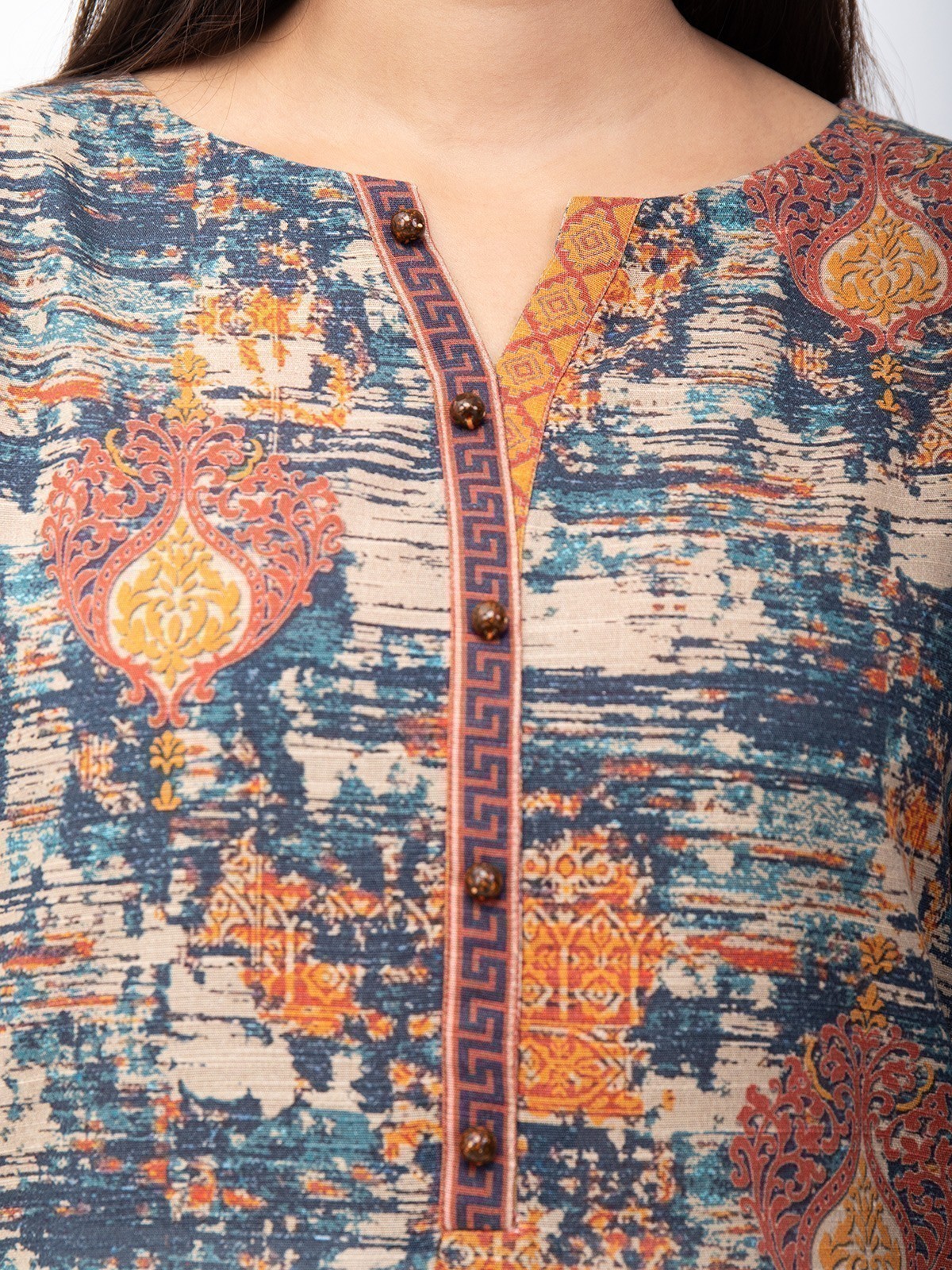 Edenrobe - Pret 1Pc Printed Khaddar Shirt - EWTKA21-67982