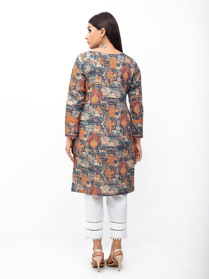 Edenrobe - Pret 1Pc Printed Khaddar Shirt - EWTKA21-67982