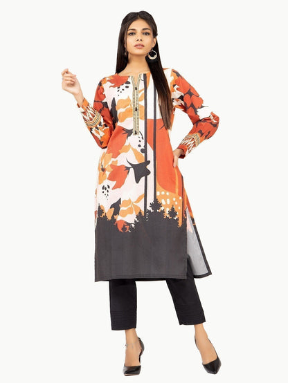 Edenrobe - Pret 1Pc Printed Multi Shirt - EWTKA22-67622
