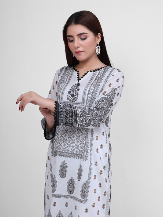 Edenrobe - Pret 1Pc Printed Lawn Shirt - EWTKA22-67627