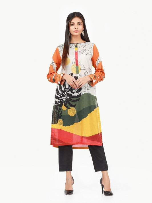 Edenrobe - Pret 1Pc Printed Grey Shirt - EWTKA22-67629