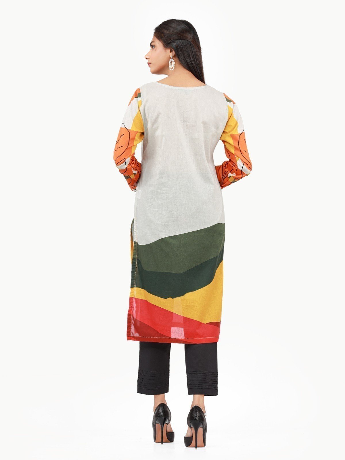 Edenrobe - Pret 1Pc Printed Grey Shirt - EWTKA22-67629