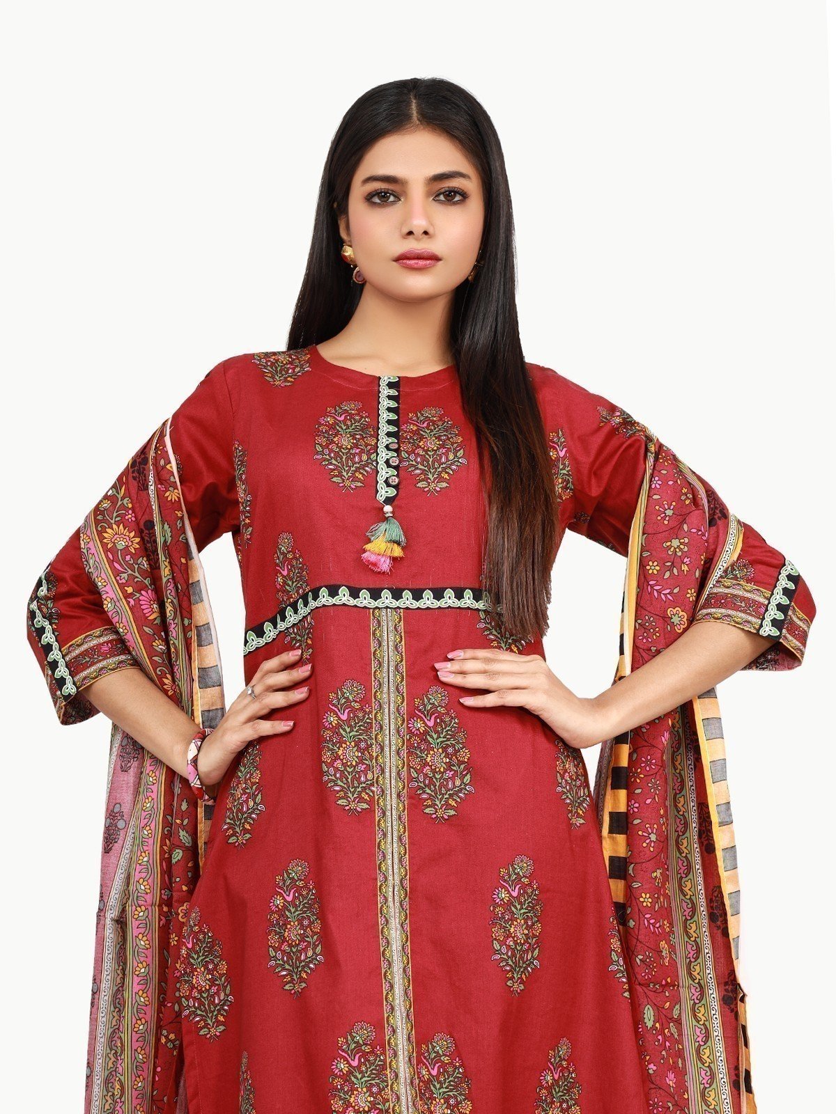 Edenrobe - Pret 2Pc Printed Lawn Shirt Dupatta - EWTKA22-67667 (2PC-D)