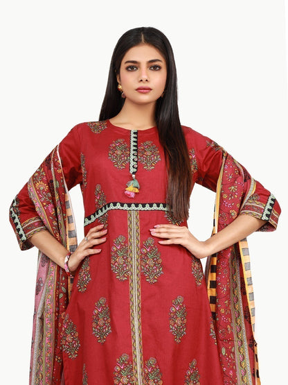 Edenrobe - Pret 2Pc Printed Lawn Shirt Dupatta - EWTKA22-67667 (2PC-D)