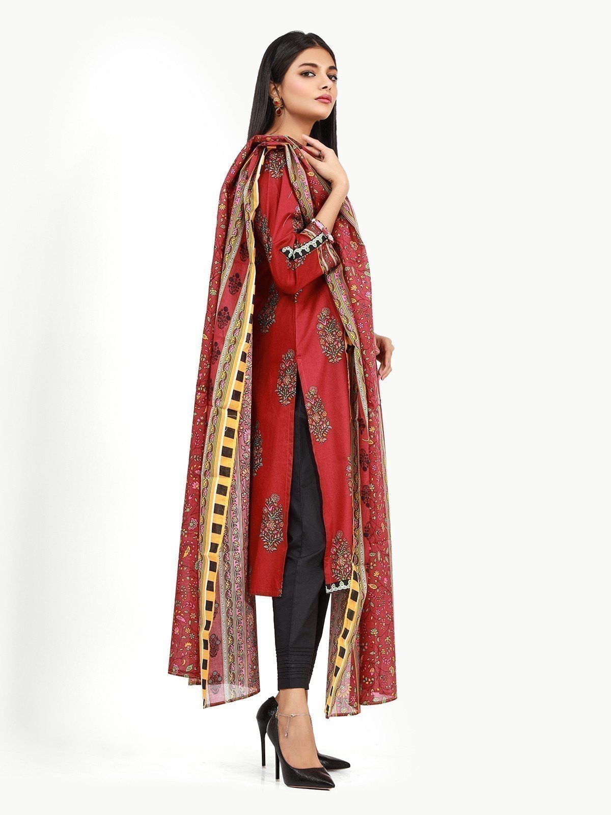 Edenrobe - Pret 2Pc Printed Lawn Shirt Dupatta - EWTKA22-67667 (2PC-D)