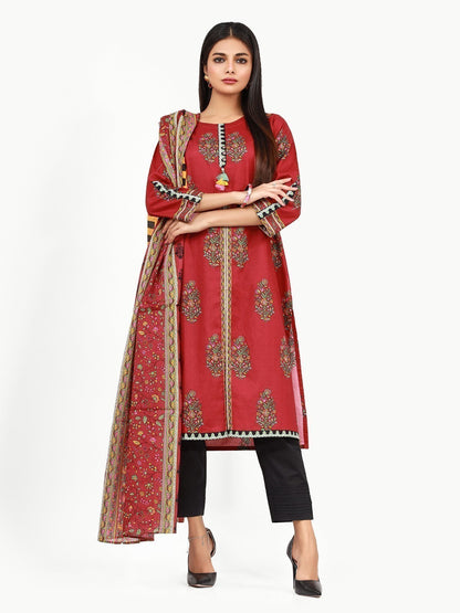 Edenrobe - Pret 2Pc Printed Lawn Shirt Dupatta - EWTKA22-67667 (2PC-D)