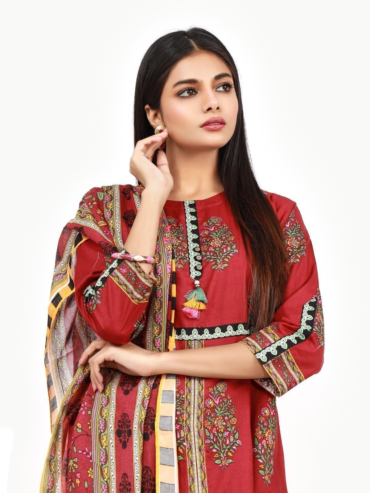 Edenrobe - Pret 2Pc Printed Lawn Shirt Dupatta - EWTKA22-67667 (2PC-D)