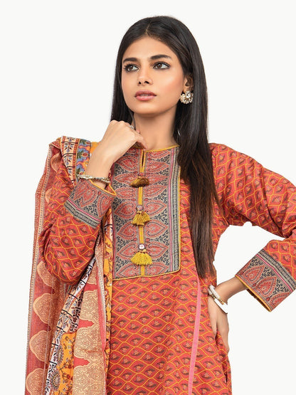 Edenrobe - Pret 3Pc Printed Lawn Suit - EWTKA22-67705 (3-PCS)