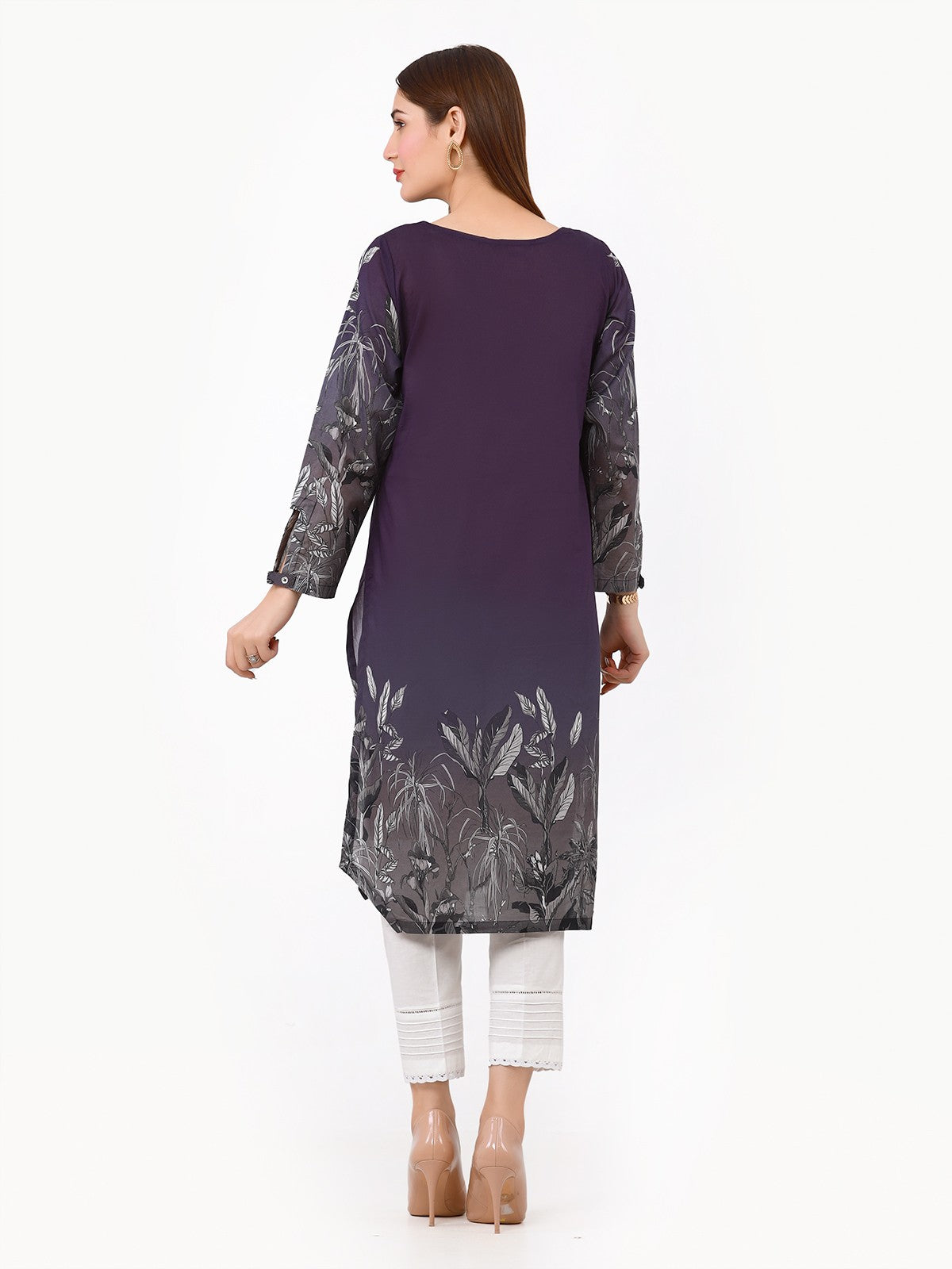 Edenrobe - Pret 1Pc Printed Chanderi Shirt - EWTKA22-68021