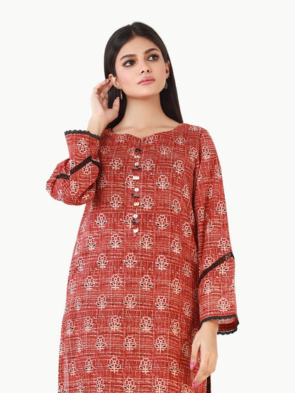 Edenrobe - Pret 1Pc Printed Lawn Shirt - EWTKA22-68043