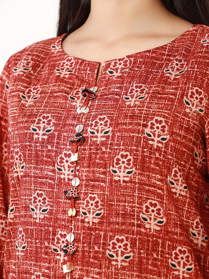 Edenrobe - Pret 1Pc Printed Lawn Shirt - EWTKA22-68043