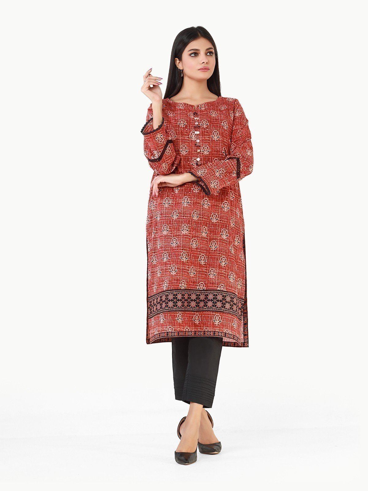 Edenrobe - Pret 1Pc Printed Lawn Shirt - EWTKA22-68043