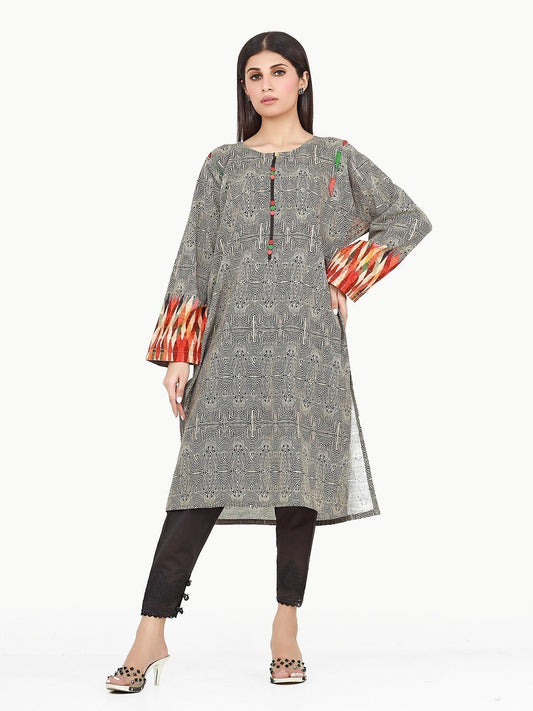 Edenrobe - Pret 1Pc Printed Khaddar Shirt - EWTKA22-68560