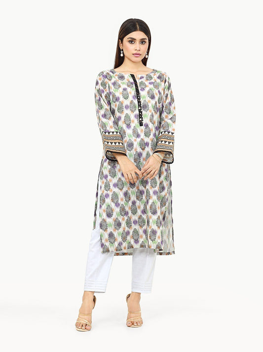 Edenrobe - Pret 1Pc Printed Khaddar Shirt - EWTKA22-68563