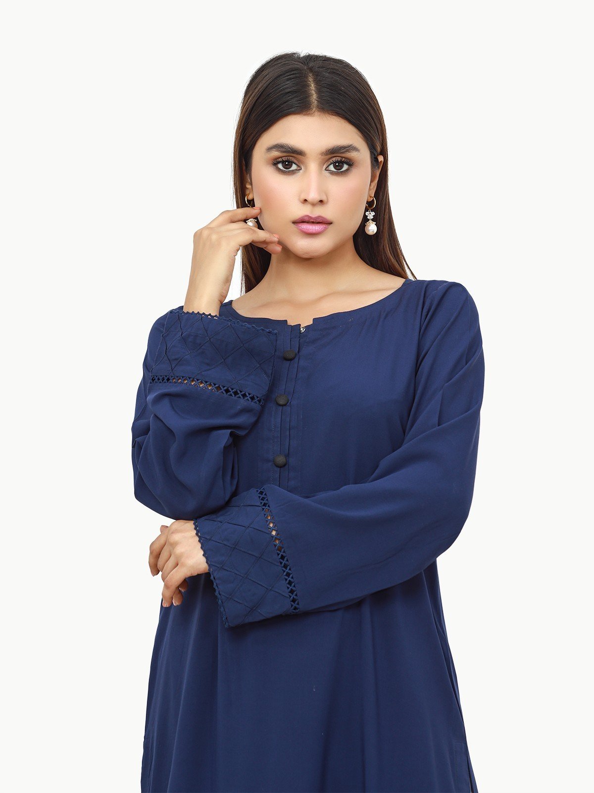 Edenrobe - Pret 1Pc Plain Cotton Shirt - EWTKS22-68427