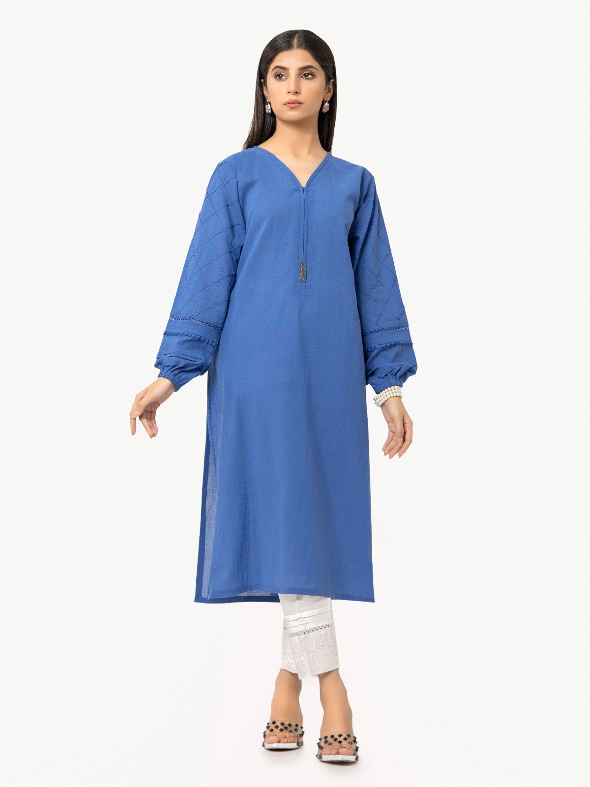 Edenrobe - Pret 1Pc Printed Crepe Shirt - EWTK22-68146