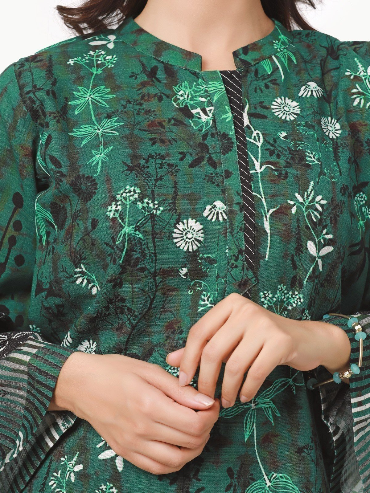 Edenrobe - Pret 1Pc Printed Khaddar Shirt - EWTKA22-68581