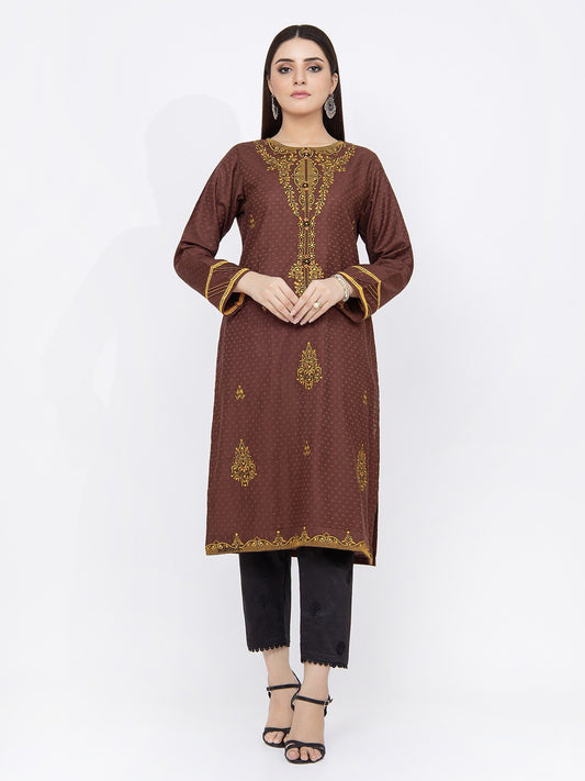 Edenrobe - Pret 1Pc Embroidered Dobby Shirt - EWTKE21-68060