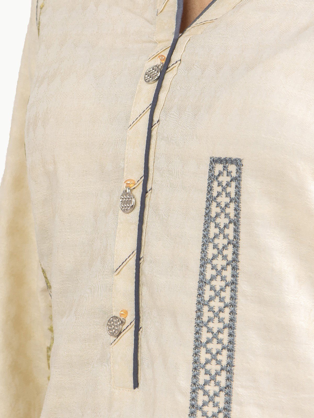 Edenrobe - Pret 2Pc Embroidered Jacquard Shirt Dupatta - EWTKE22-67851 (2PC-D)