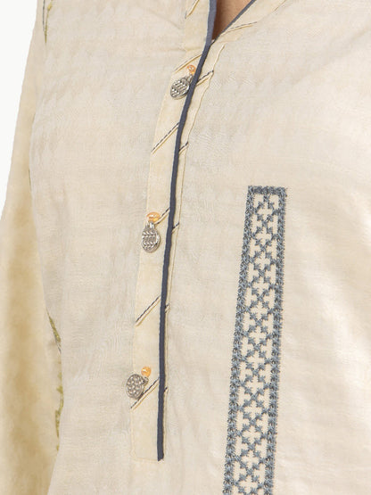 Edenrobe - Pret 2Pc Embroidered Jacquard Shirt Dupatta - EWTKE22-67851 (2PC-D)