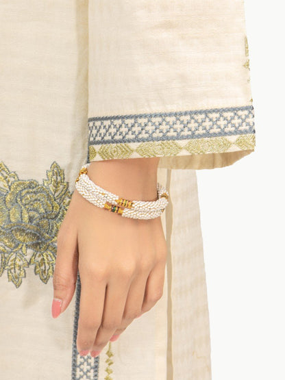 Edenrobe - Pret 2Pc Embroidered Jacquard Shirt Dupatta - EWTKE22-67851 (2PC-D)