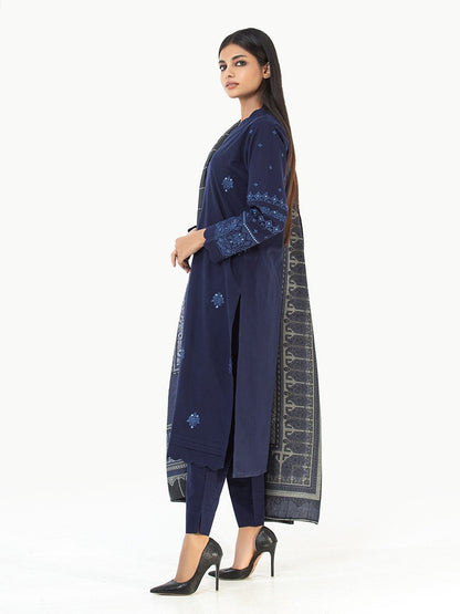Edenrobe - Pret 3Pc Embroidered Khaddar Suit - EWTKE22-68119 (3P)