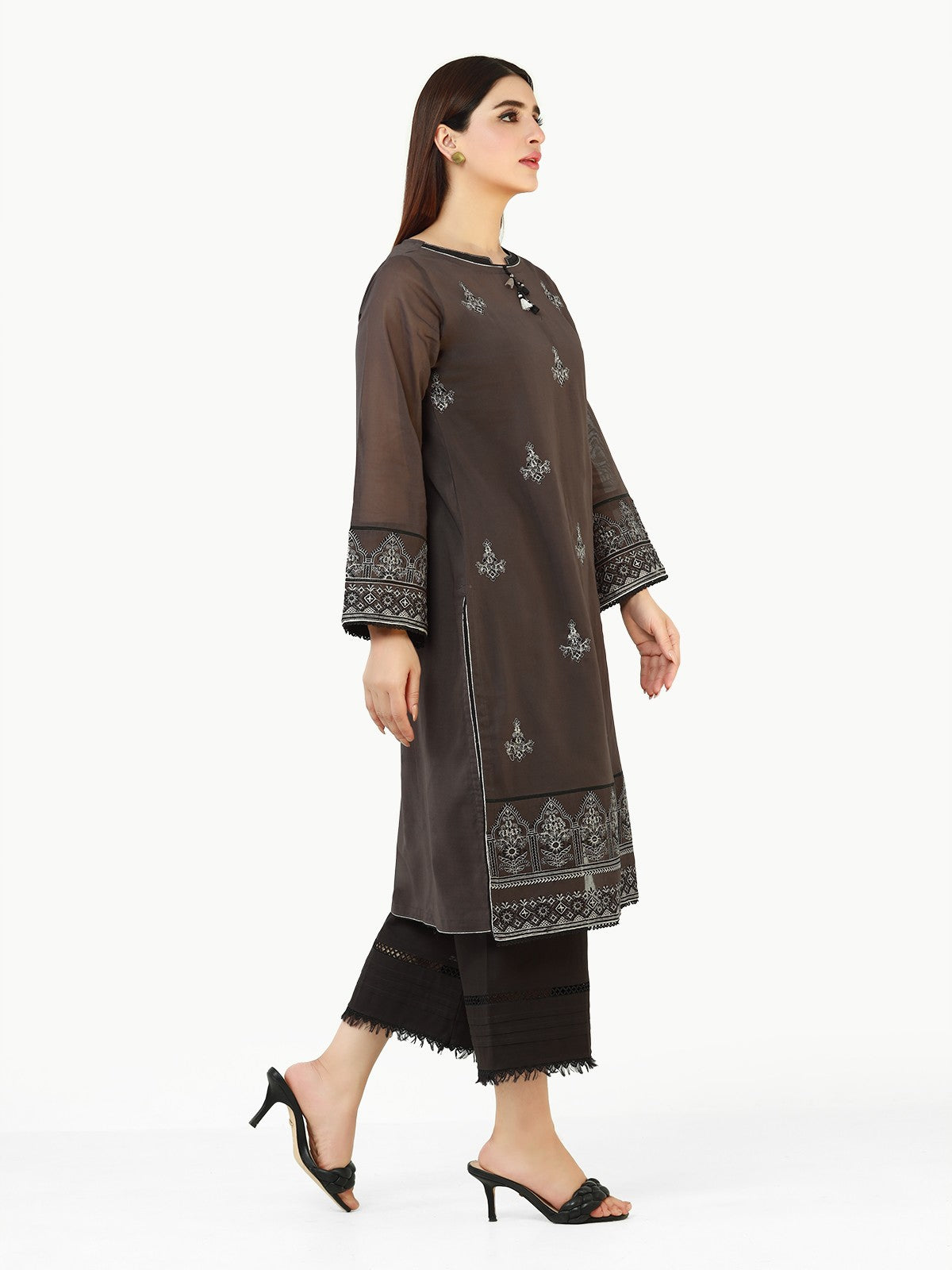 Edenrobe - Pret 1Pc Embroidered Voile Shirt - EWTKE22-68137