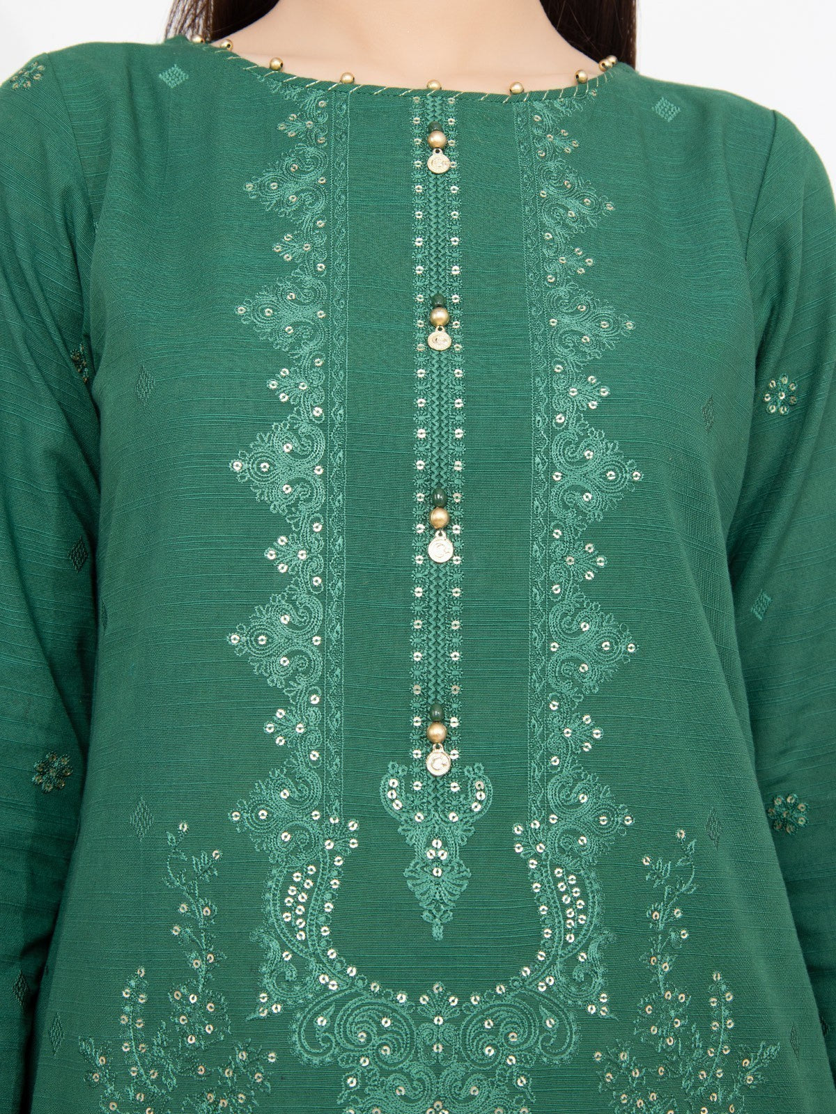 Edenrobe - Pret 3Pc Embroidered Khaddar Suit - EWTKE22-68138 (3P)